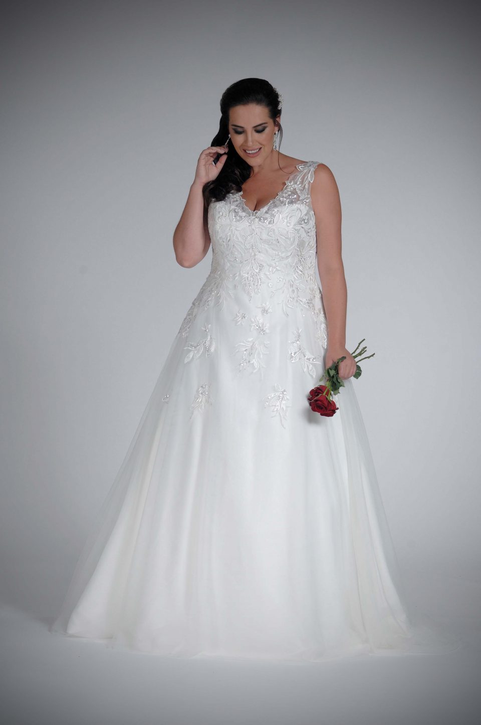 We love the lace detailing on this Sonsie plus size dress.