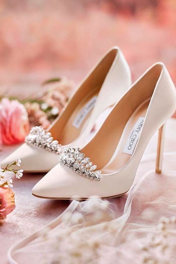 Jimmy Choo wedding heels.