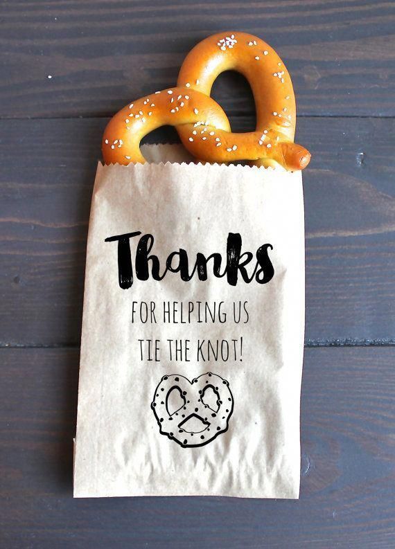 Soft Pretzel Wedding Favour