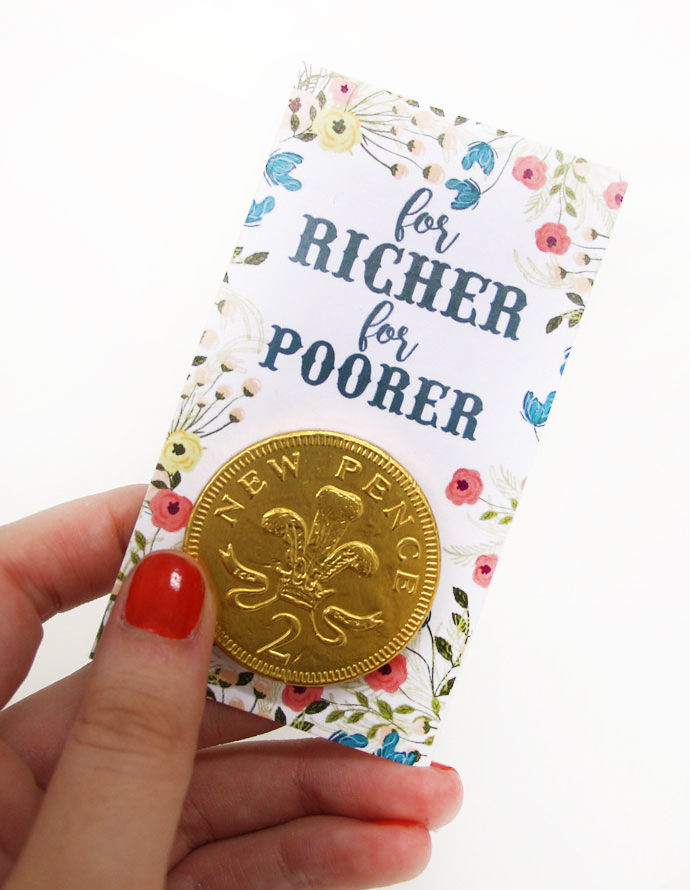 Chocolate Coin Wedding Favour.