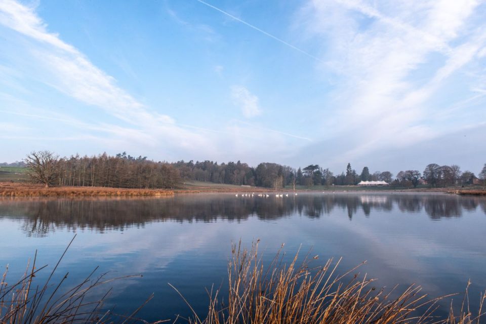 There is a lake on the grounds of Edenhall Estate to marry beside.