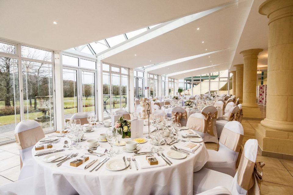 The beautiful reception venue at Vale Resort.