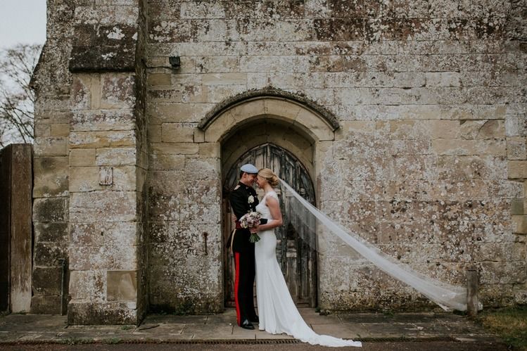 The happy couple on their wedding day.