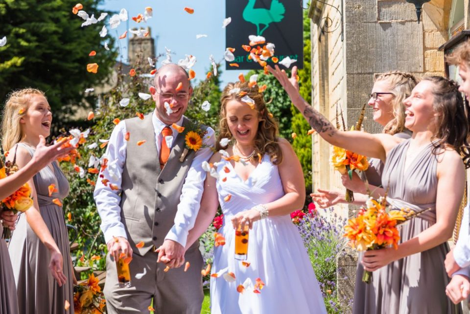 This is another wedding by J Seymour, filled with bright colours and beautiful skies up above. Wonderful work and a great confetti shot!