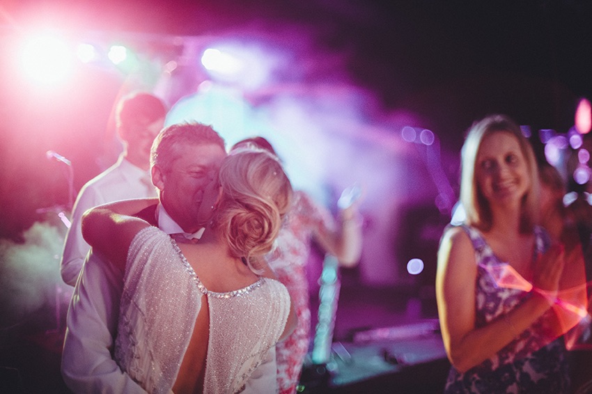 The illuminated newlyweds!