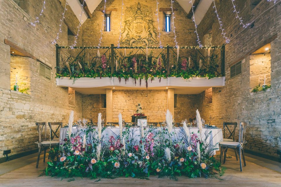 Flower power! This couple have decorated their top table right!