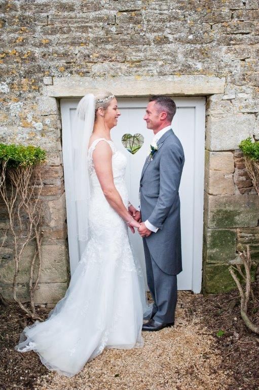 The happy couple on their wedding day.