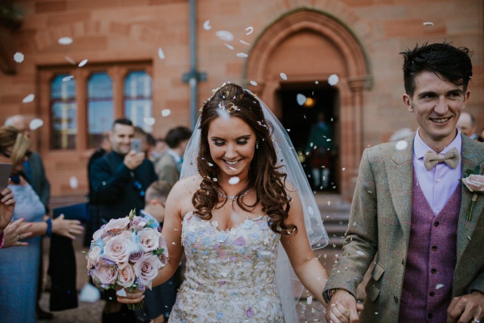 The beautiful bride and her new husband Chris.