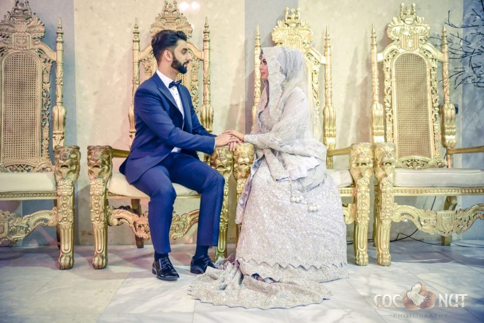 The beautiful couple on their wedding day.