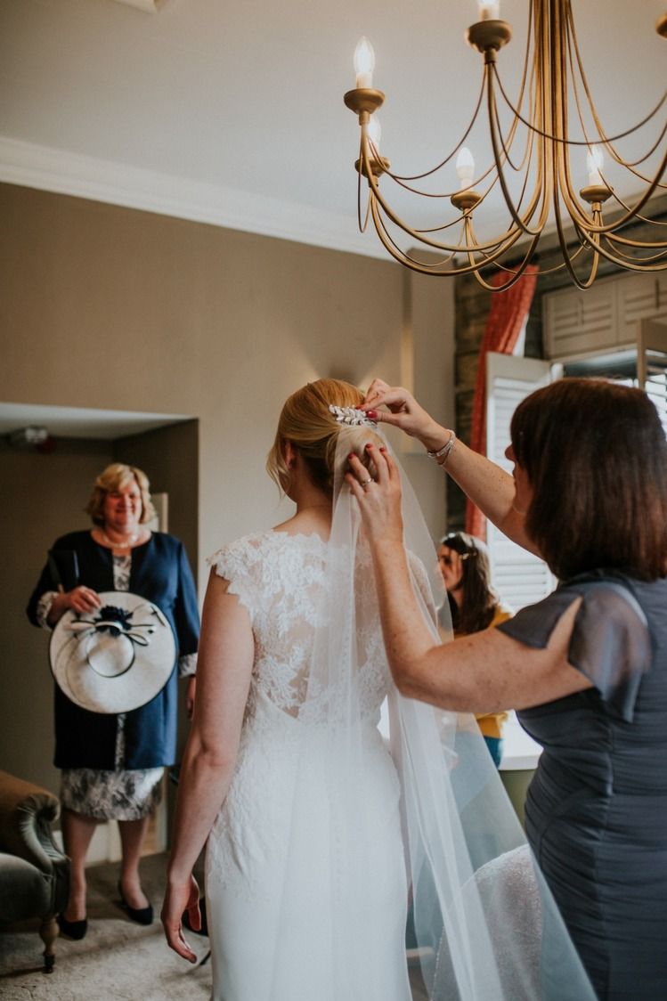 Don't forget the matching veil and hairpiece!