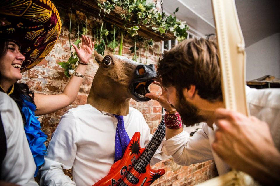 There's something so funny about a horse head on a human.