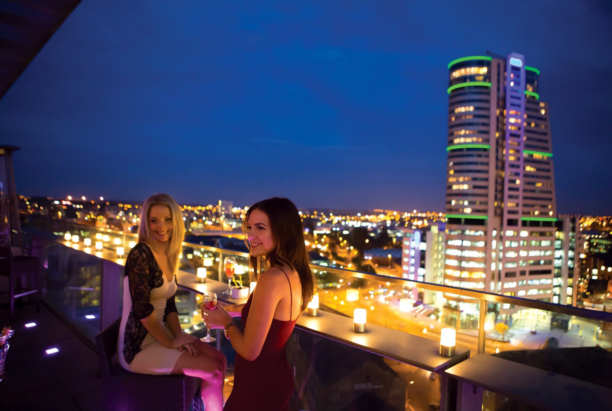 Drink to love on top of the beautiful city!