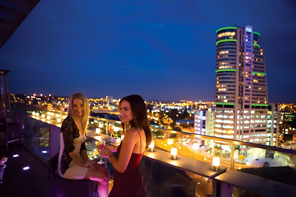 Drink to love on top of the beautiful city!