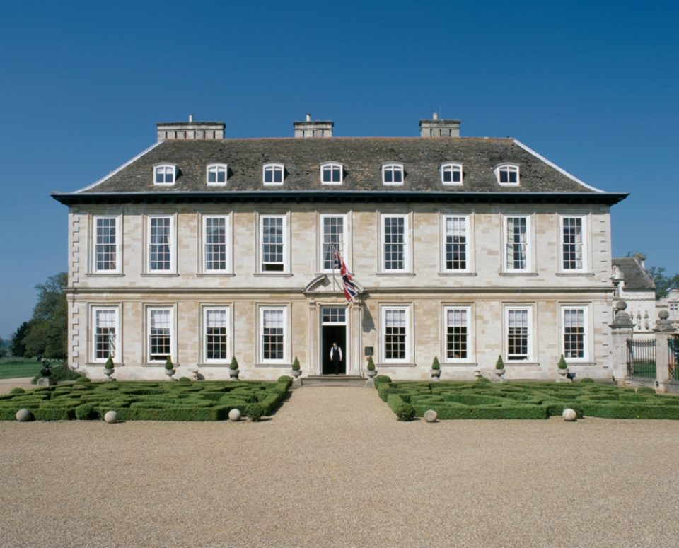 The gorgeous imposing front of Stapleford Park.