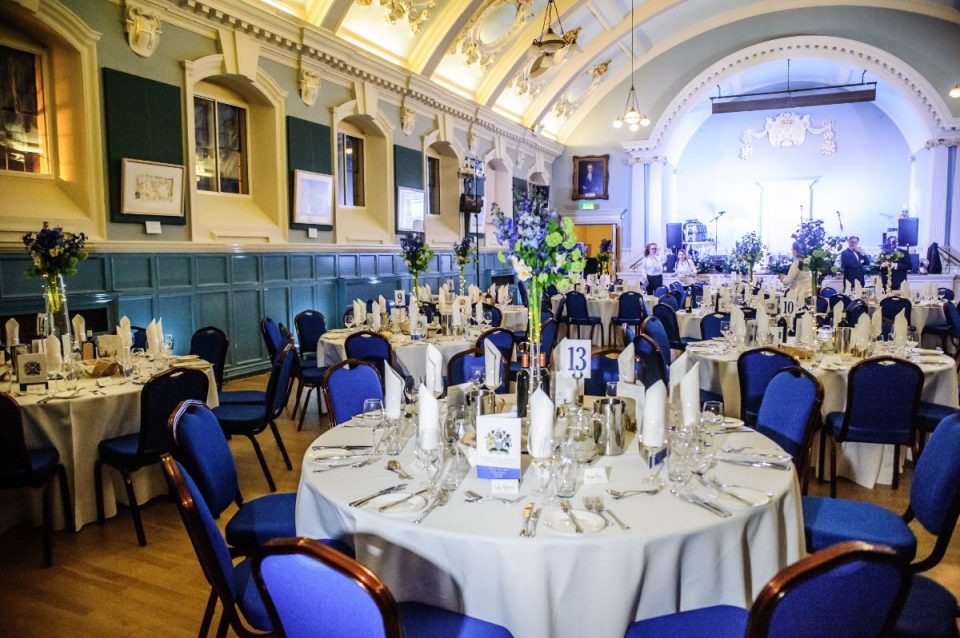 The grandeur of the reception room is what sells it for us!