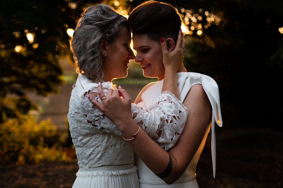 The happy couple after tying the knot!