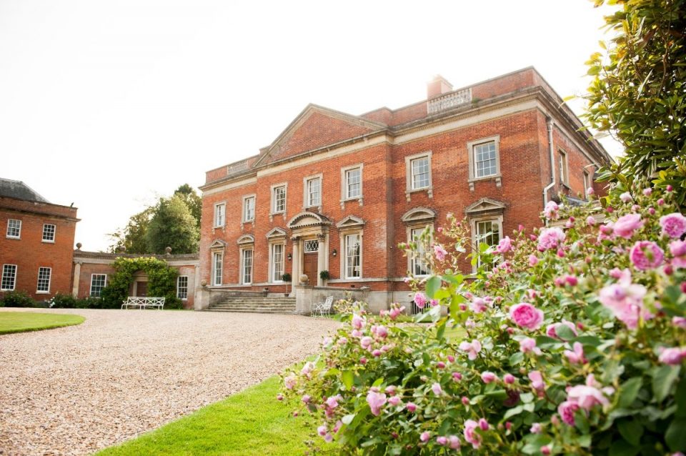 The impressive frontage on the Georgian Grade I manor.