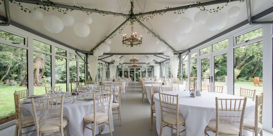 How beautiful is this space! Bring the outside in in this contemporary space attached to a historic country house.