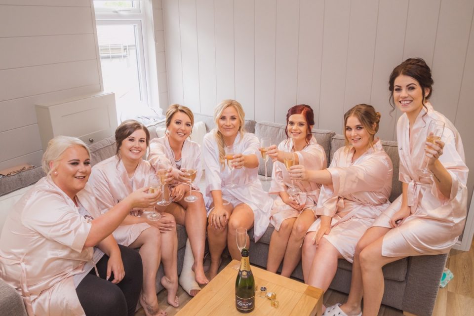 The girls getting ready before the big day!