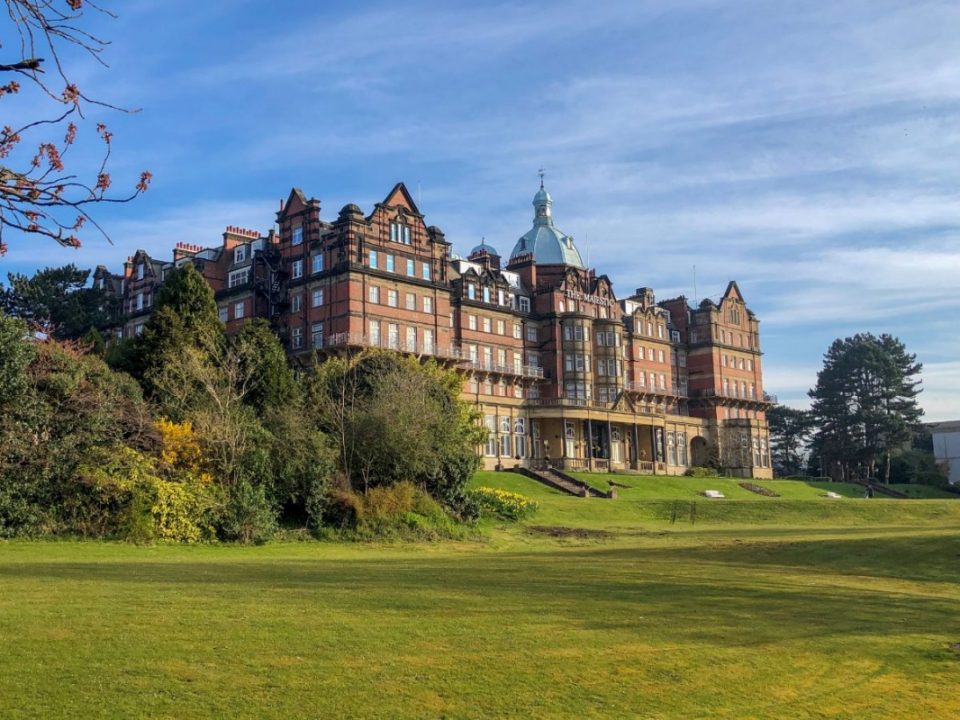 The beautiful Majestic Hotel with a view over its eight acres of landscaped gardens.