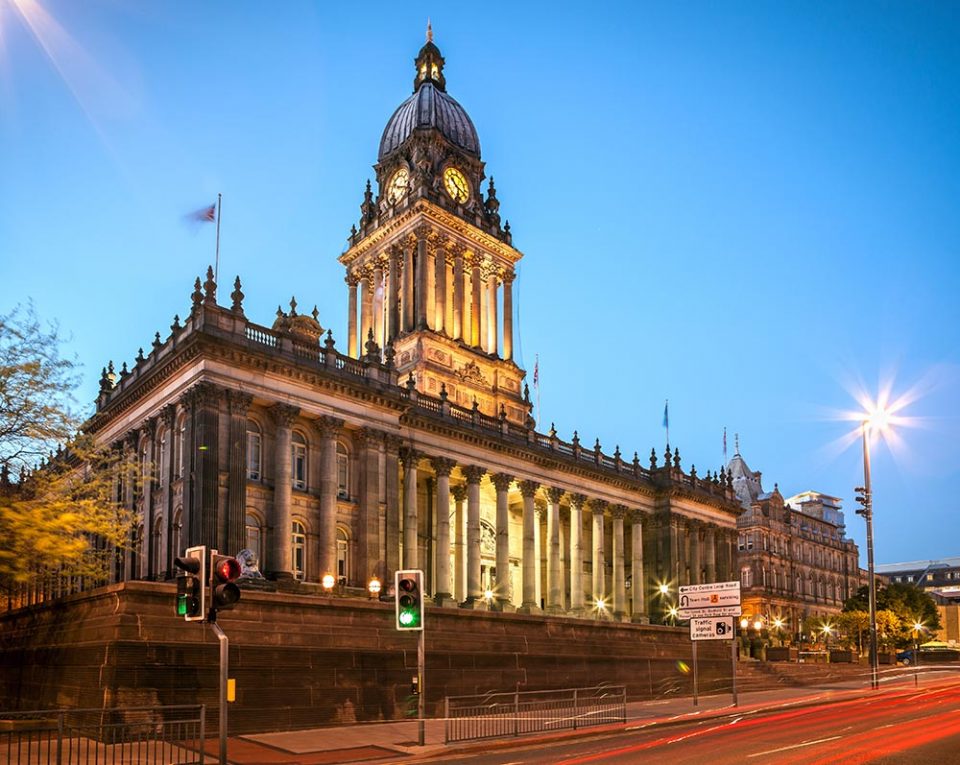 Beautiful Leeds and its gorgeous Town Hall.