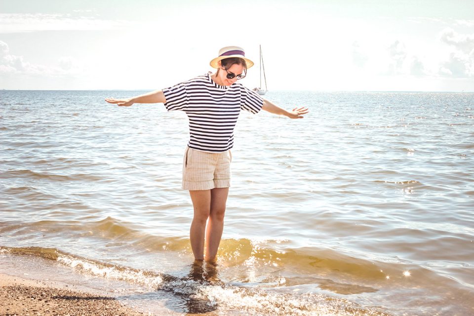 Woman on beach