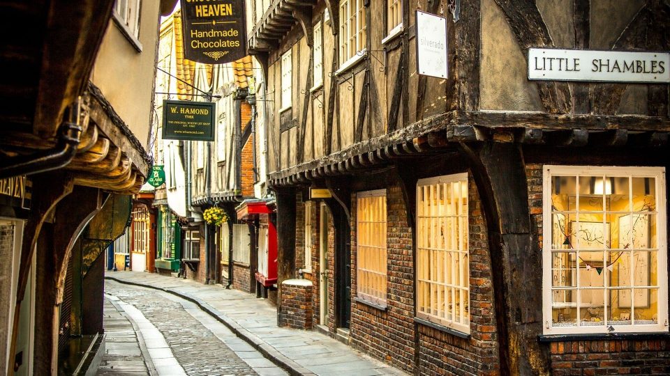 The beautiful cobbled streets of York.