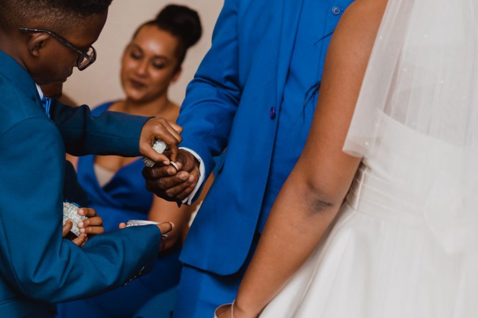 The ringbearer providing the rings!