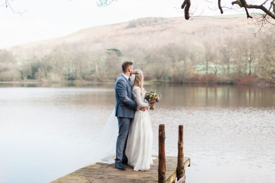 Rebecca and Chris at their beautiful wedding venue!