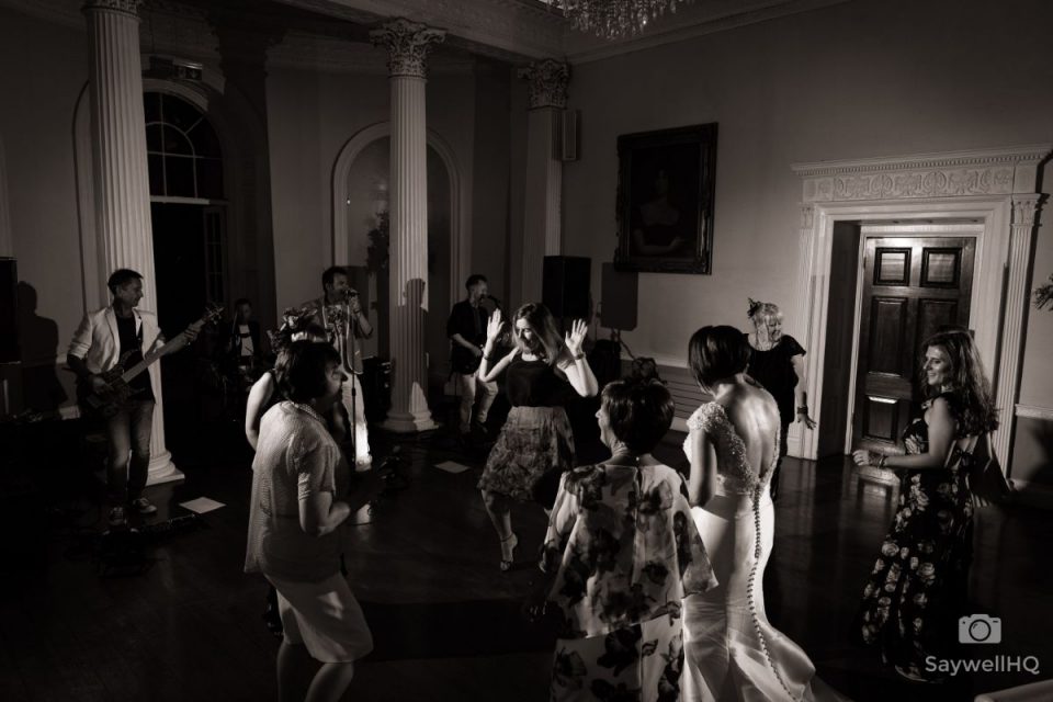 Dancing the night away! We love this black and white shot.