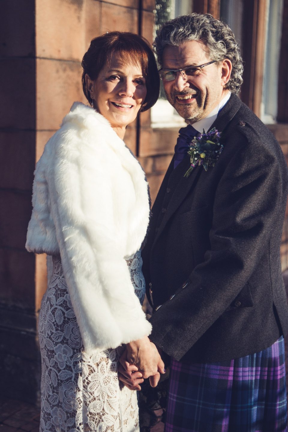 We love Rachel's winter wedding coat.