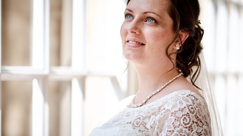 The beautiful blue eyed bride!