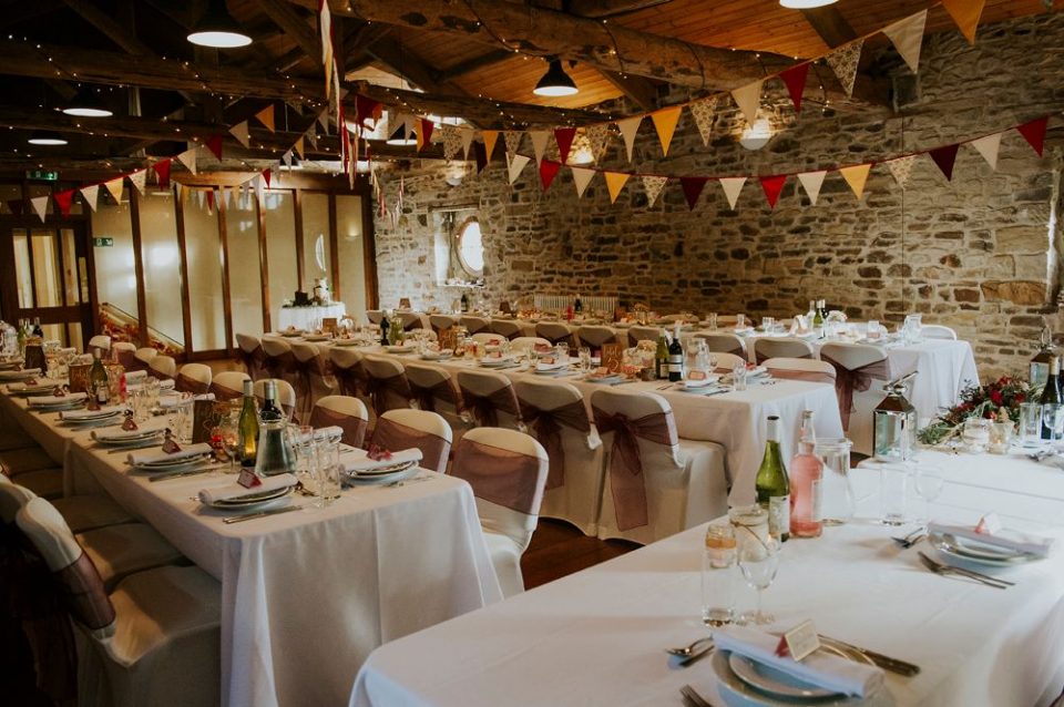 It features a rustic barn feel and they decorated it beautifully.