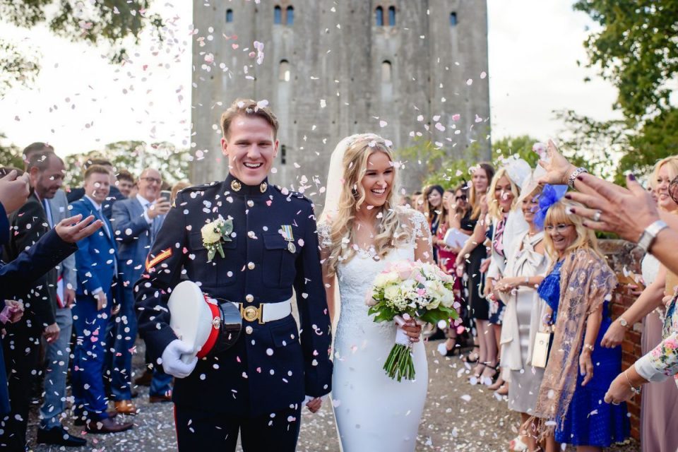 The happy couple after saying their vows.