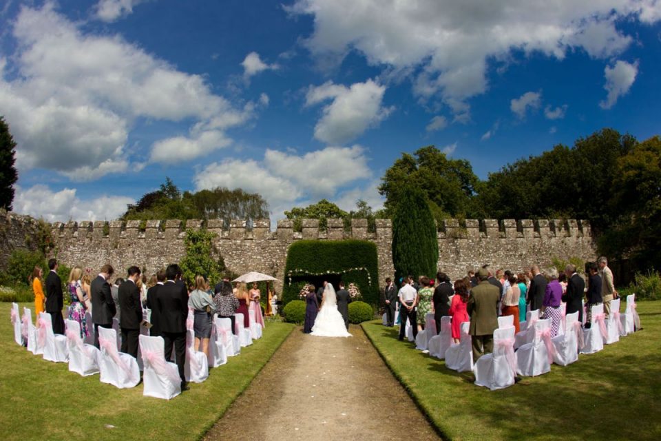 Thornbury Castle's outdoor reception facility.