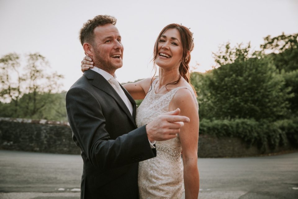 The happy couple Jo and Darren at the Swan Hotel and Spa in Windermere!