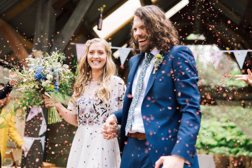 Amy's dress is so unique and so beautiful!