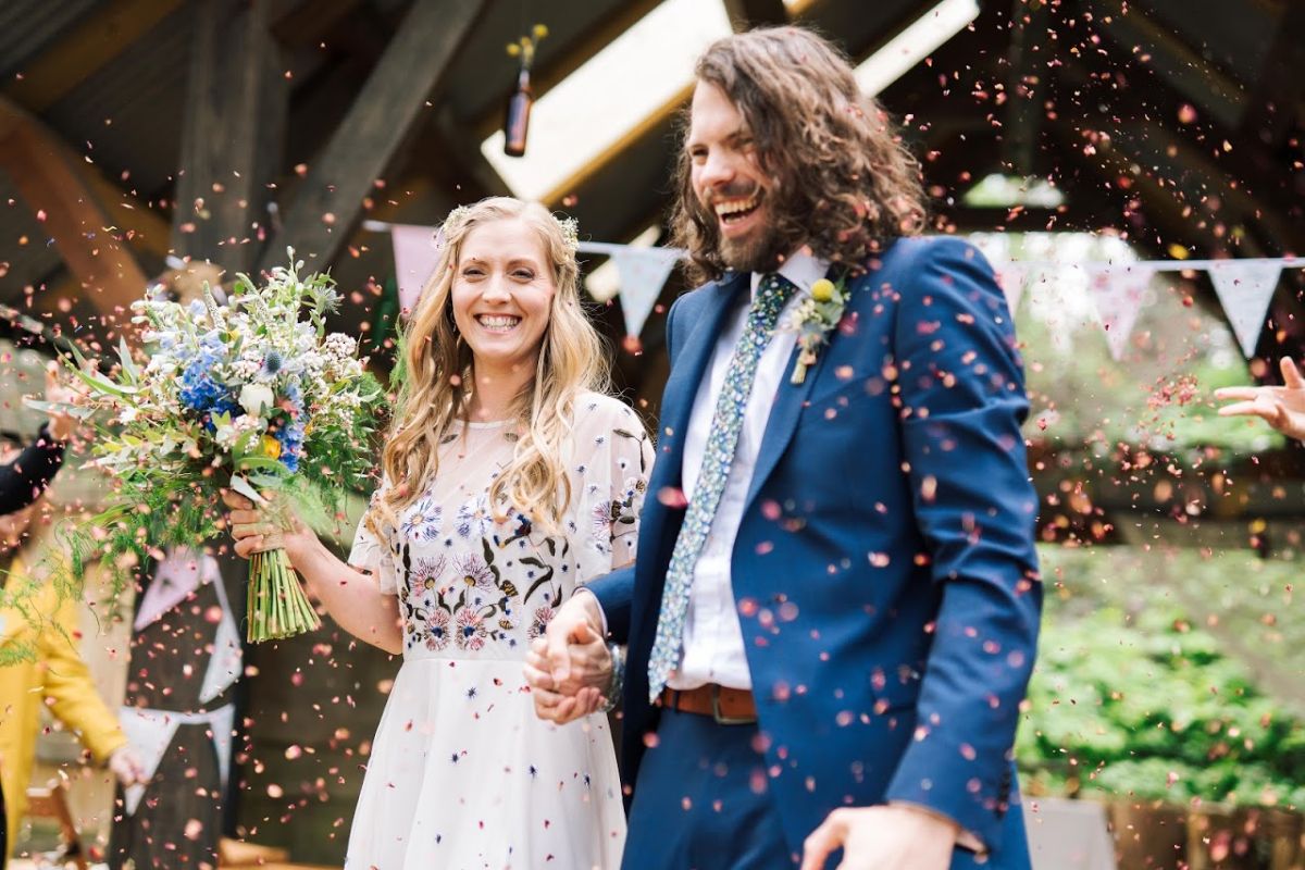 Amy's dress is so unique and so beautiful!