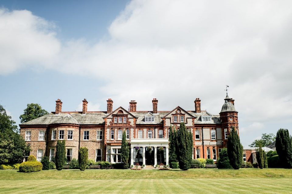 The impressive façade of Hawkhills.