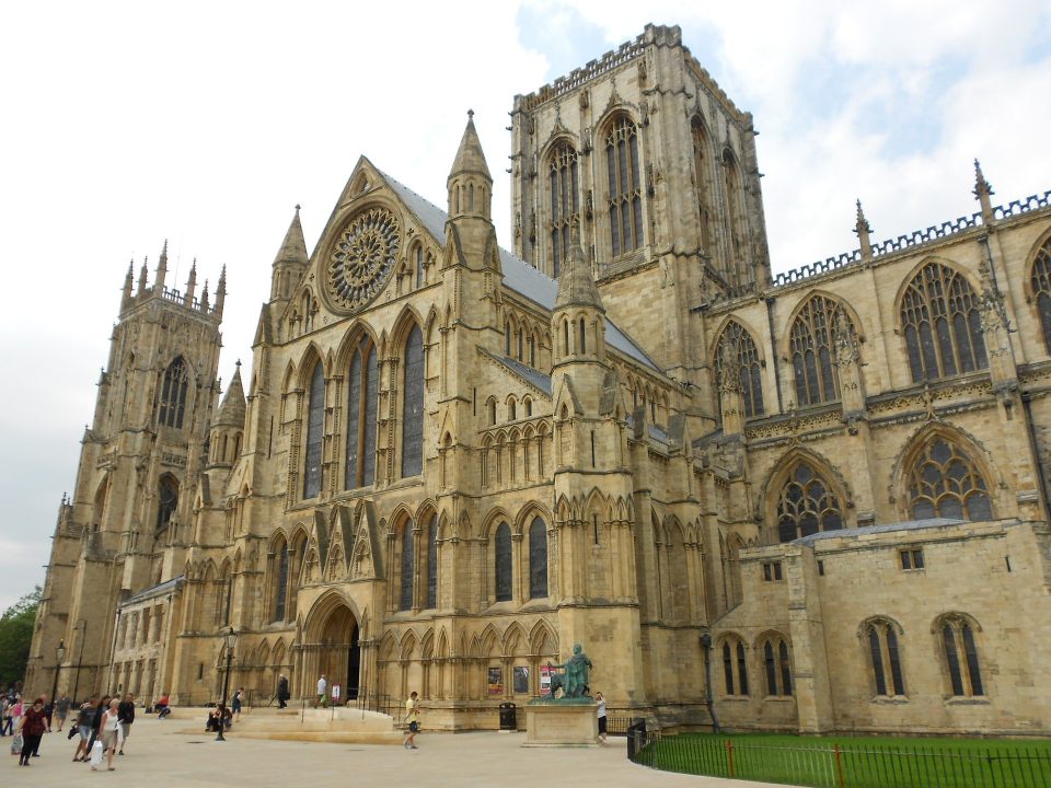 The beautiful gothic front of York Minster.