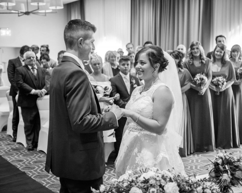 Saying the all important vows!